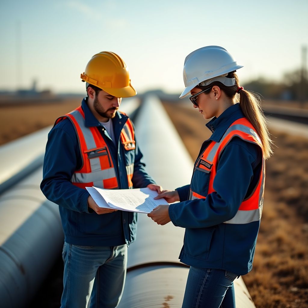Ingenieros trabajando en campo