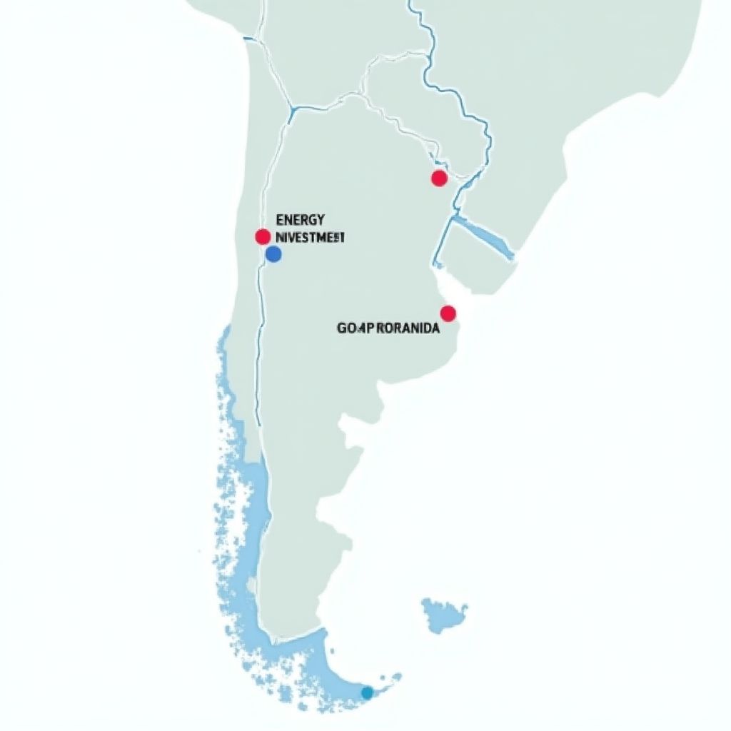 Mapa de inversiones en la Patagonia