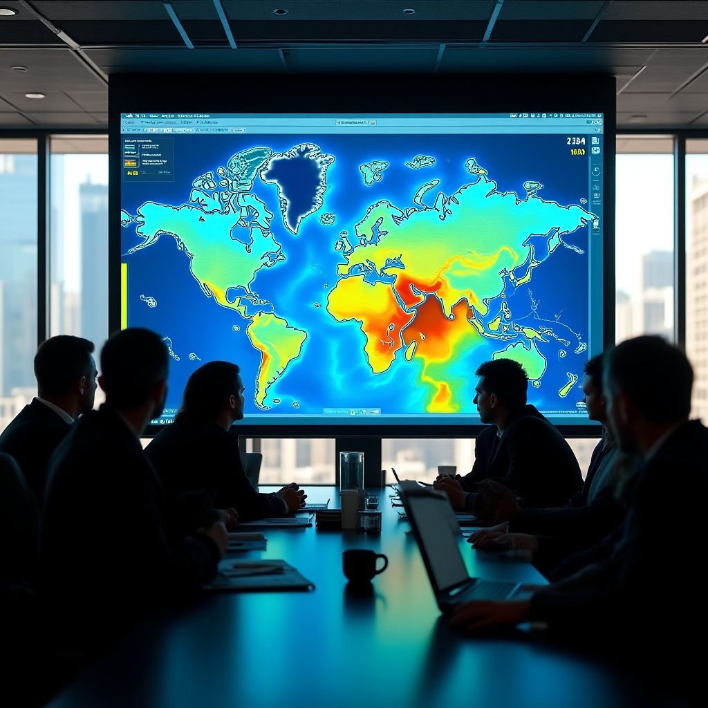 Analistas revisando mapas geológicos