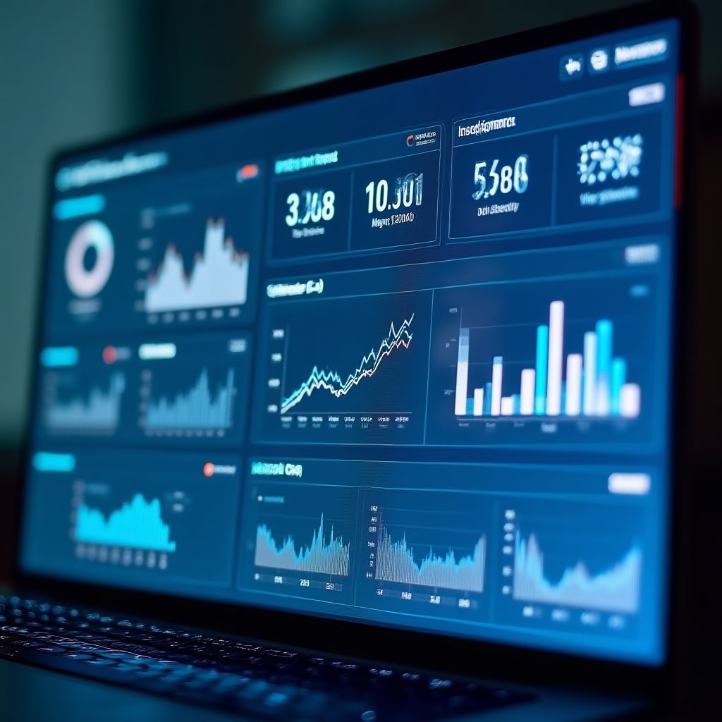 Dashboard con métricas de rendimiento financiero